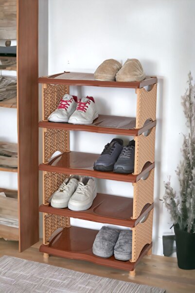 Milenay 5 Katlı Ayakkabılık - Şık ve Dayanıklı Ayakkabı Rafı - 10 Çift Ayakkabı Kapasitesi