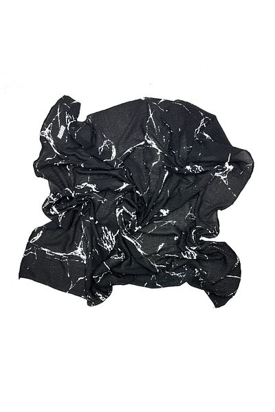 nazipek Mio Jazz Pattern - Eșarfă de scris din bumbac alb-negru de înaltă calitate 100x100cm Cazz