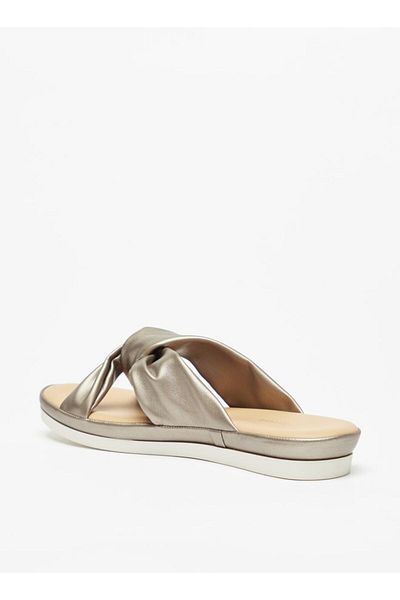 Le Confort Knot Detail Slip-On Sandals with Flatform Heels