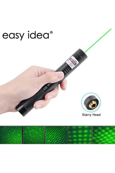 AGUILAS Green Laser Pointer Şarjlı Güçlü Yeşil Lazer Metal Kasa