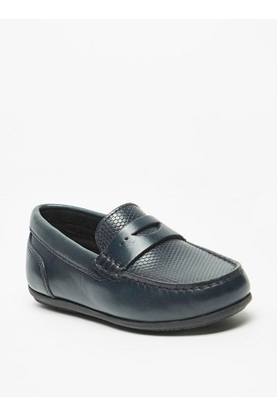 Mister Duchini Textured Slip-On Moccasins with Cushioning