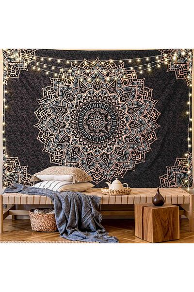 GREENDECOR ماندالا غطاء حائط جدارية جدار الفن جدار ديكور ديكور غطاء الجدار