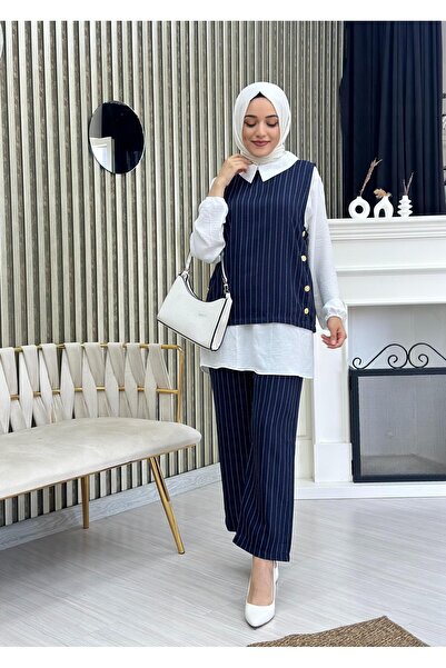 Moda Krash مجموعة بدلة مكونة من 3 قطع مخططة من Trend