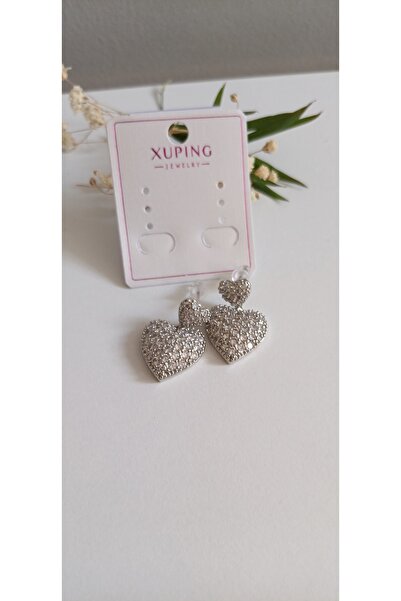 Feride Steel Earrings Women's Xuping Heart Earrings 316 L Steel Color Throwab...