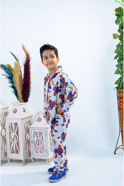 Terry Boy's Pajama Set - Long Sleeve