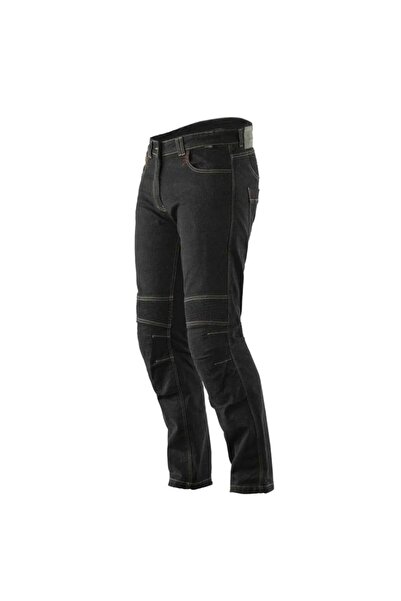 MOTOANL Motosiklet Pantolonu Likralı Esnek Kumaş Korumalı Kevlar Kot Motor Pantolon Jean Siyah