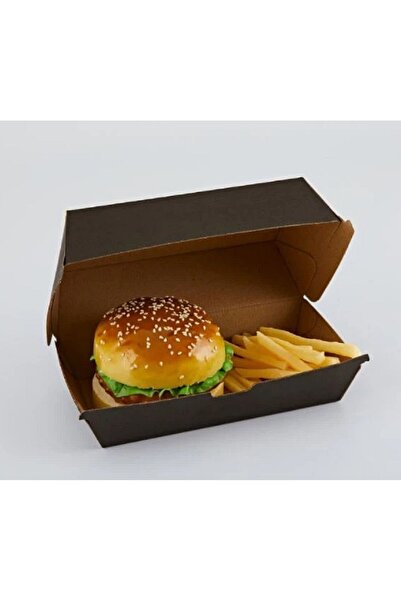 KOLİTÜRK Burger kutusu Baskılı Kilitli kutu 200lü paket