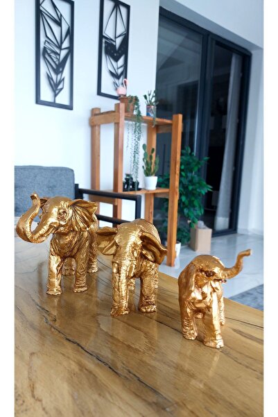 Gloriys Home & Decor Gold 3lü Fil biblosu