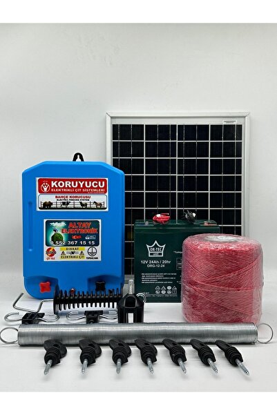KORUYUCU ÇİT Koruyucu Elektrikli Çit Sistemi Domuz Ayı Kovucu Monokristal Gün...