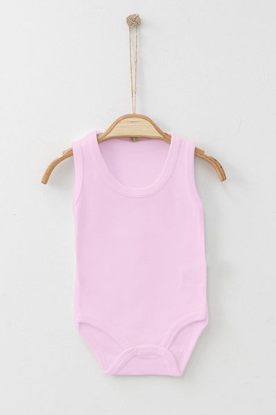 ADABEBEK 100% Cotton Snap Bodysuit with Straps