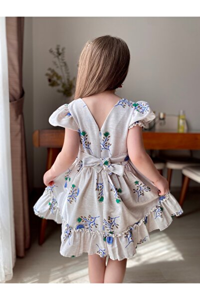 SG Exclusive Rochie din in cu maneci cu balon