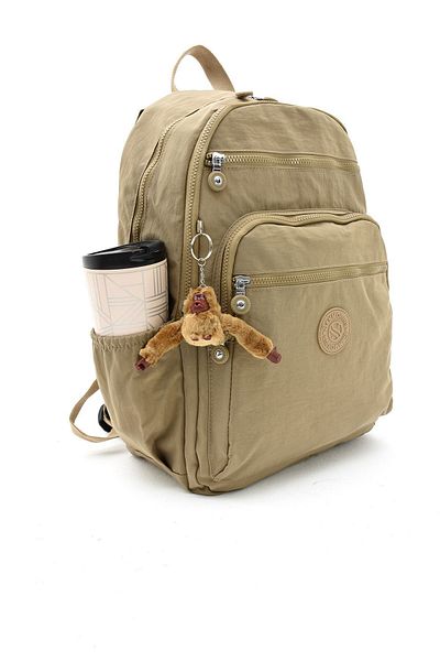Sanmorris Σχολικό και ταξιδιωτικό σακίδιο πλάτης Unisex Beige Αδιάβροχο μεγάλου μεγέθους με θήκη για φορητό υπολογιστή