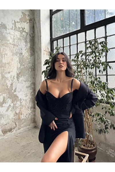 Cansoy Σετ Hera Black Bustier (647T)