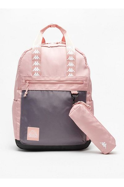 Kappa Logo Print Backpack with Pencil Case