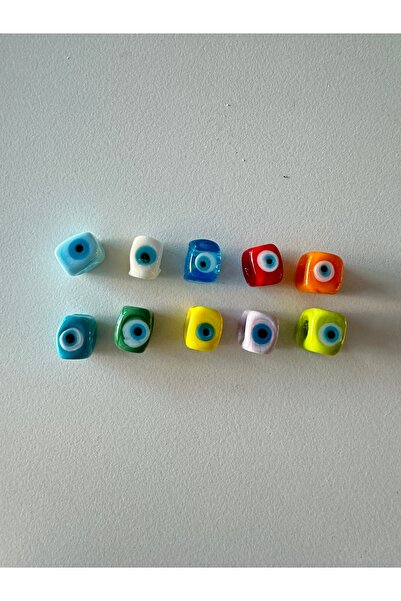 LİVZA BİJUTERİ Murano Kare Cam Nazar Boncuk ,takı yapım , nazarlı boncuk