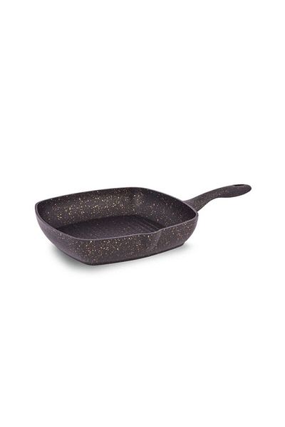 FMS Granite Grill Square Pan 28 Cm Black