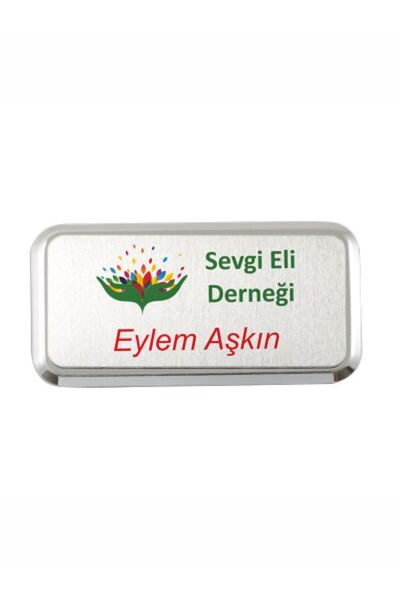 hemdemhediyelik Hemdem Metal Yaka Isimliği Gümüş / Gold Dikdörtgen