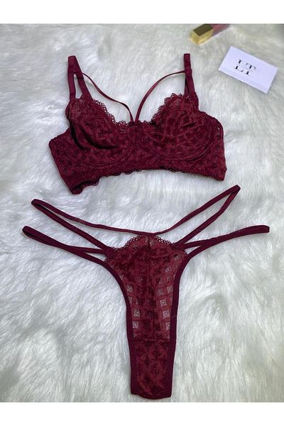 Le Tonnerre WOMEN'S Claret Red Capless BRALET SET