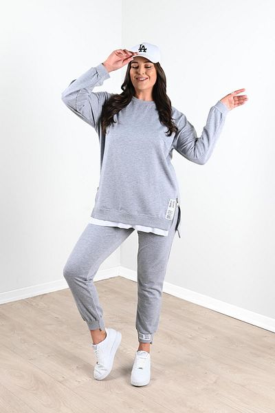 Koza Butik Σετ φόρμας με φερμουάρ Plus Size - 3613-23