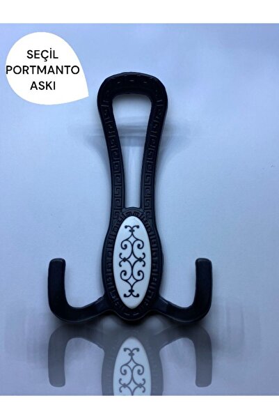 ertosun SEÇİL PORTMANTO ASKI 5 Lİ SET SİYAH MUTFAK BANYO VESTİYER DOLAP ASKISI