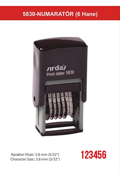 Generic Brand 5830 كوب رقمي 6 أرقام مقاس 3.8 مم × 21 مم.