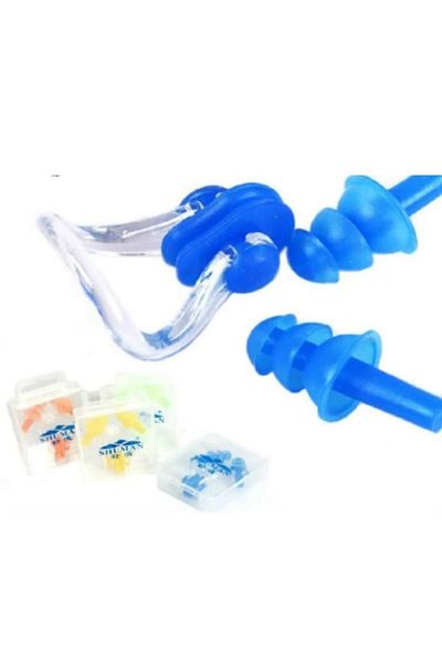 CNGZSHOP Pool Ear Nose Plug Plug Apparatus Nose Ear Plug Set Blue