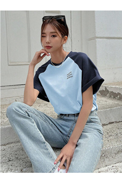 MOONBULL Unisex futrola za naramenice Štampano Oversize kroj T-shirt