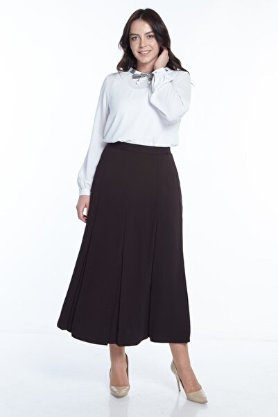 SORALLİNE Φούστα Pilikaşe μεγάλου μεγέθους 776 Καφέ