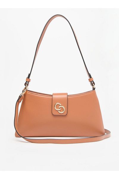 Celeste Solid Shoulder Bag with Detachable Strap and Magnetic Closure