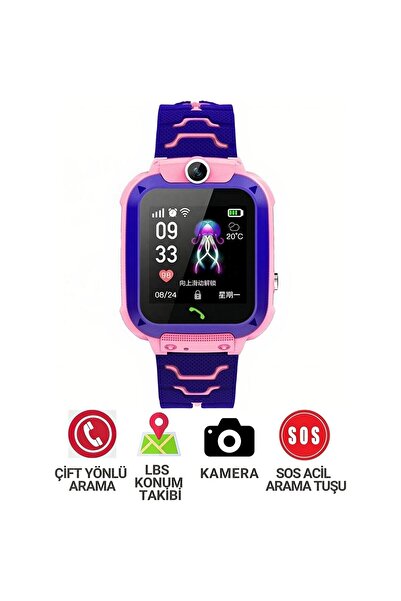 EKMEKTEKNEM X45 Sım Kartlı Kameralı Imeı Kayıtlı Lbs Takip Akıllı Çocuk Saati...