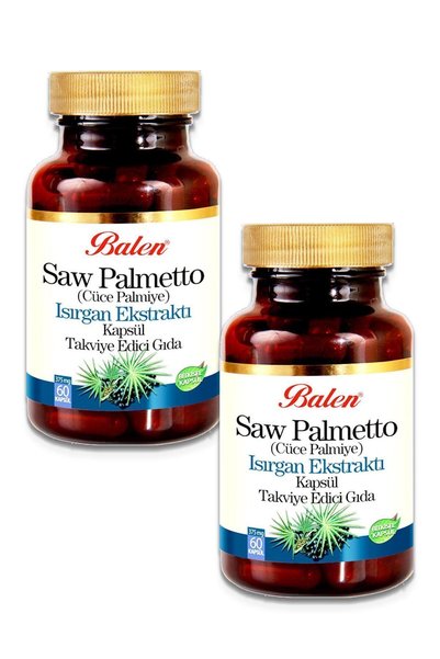 Balen Saw Palmetto Nettle Extract Zinc 375mg 60 Capsules X 2 Pcs