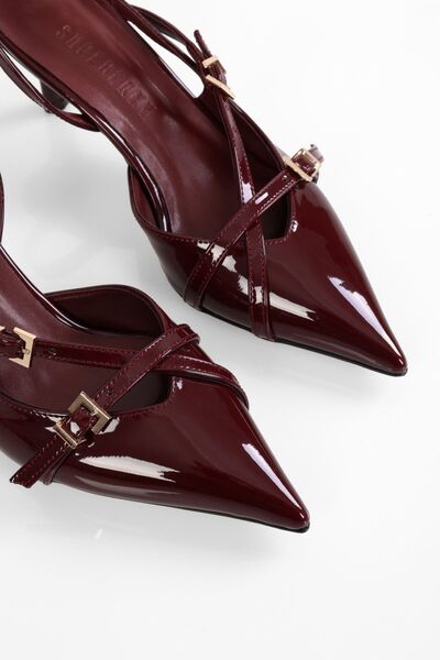 SOLMAZ LOVER BORDU Patent Leather BELTED STILETTO