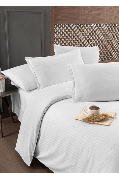 Altınbaşak 6 PIECES 100% LUXURY COTTON, COTTON INFINITY POPLIN DOUBLE PERSONAL COVER SET