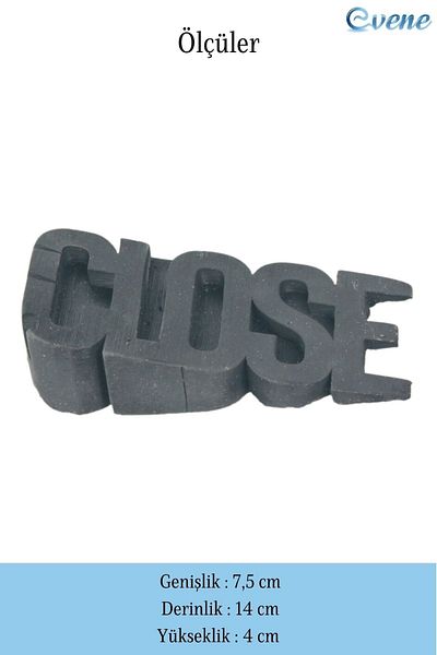 Evene Door Stopper Black Color Decorative Door Holder Stopper Close Model
