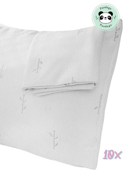 Pandogo Pillow Case Zippered Thick Soft Knitted Fabric 10 Pieces