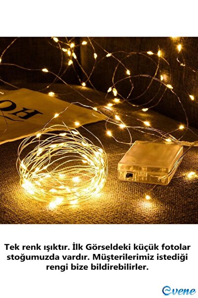 Evene Led Işık Led Şerit Peri Led Işık Dekoratif Aydınlatma Peri Led Mor Led 3 Metre