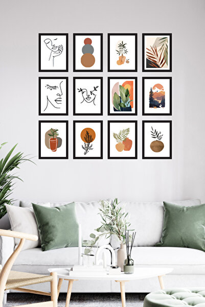 Dekorsiahome Σετ τραπεζιού MDF 12 τεμαχίων με πλαίσιο γυναίκα και χρώματα