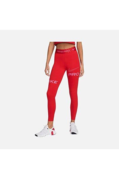 Nike Pro Dri-Fit Mid-Rise Full-Length Graphic Training Kadın Tayt DX0080-657