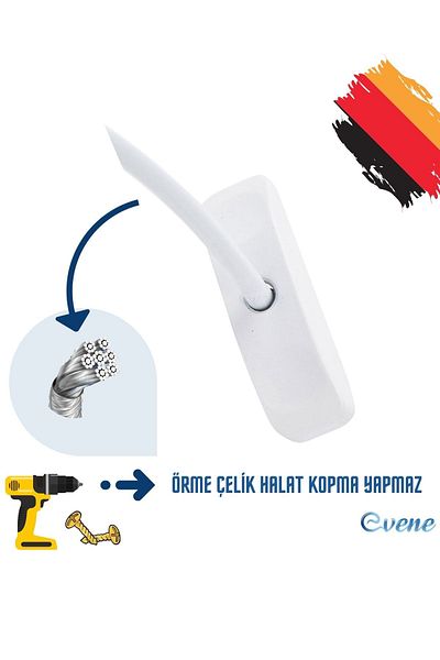 Evene قفل نافذة أبيض 6 قطع حبل أمان للأطفال ضد السرقة بيمابين باب PVC قفل أطفال