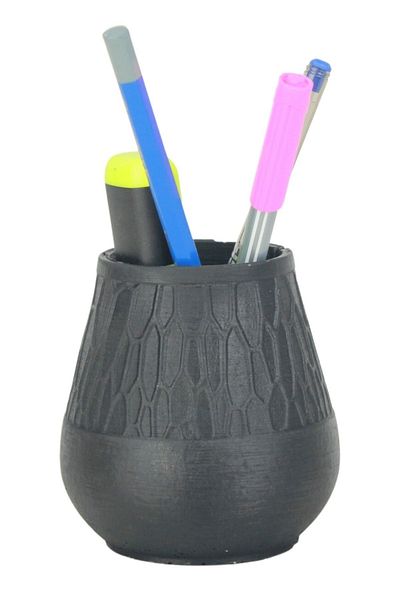 Evene Pen Holder Black Color Desk Pen Holder Organizer Pen Holder Vase Model