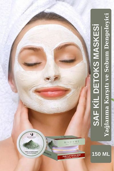 Deep Purestar Pure Clay Detox Face Mask - Anti-Oil and Sebum Balancing, 150 ml