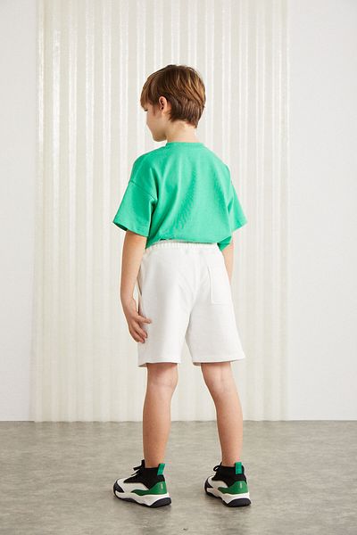 GRIMELANGE FABRICE Kids Ecru Shorts - 100% Cotton