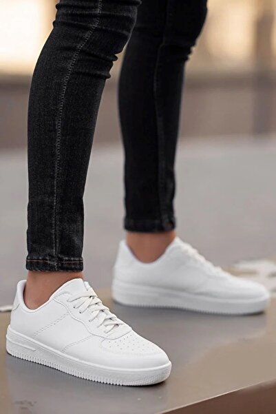 B.HE.Z Bílé cool dámské a pánské sportovní tenisky – ležérní pohodlné, šněrovací