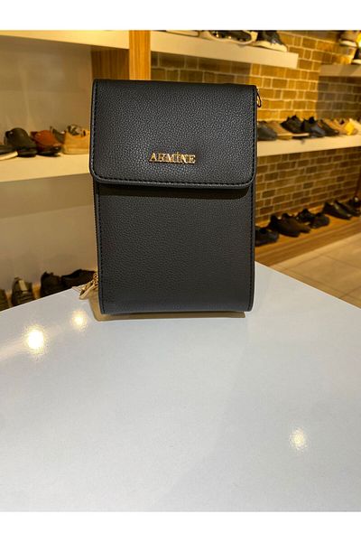 Armine ARMINE Stylish and Useful Black Leather Hand and Shoulder Bag - Quality