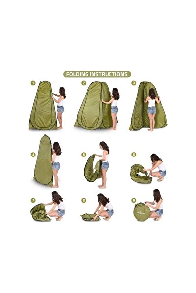 Hsport Yüksek Kalite Otomatik Kurulum Pratik ve Konforlu Duş ve Giyinme Çadırı Çantalı