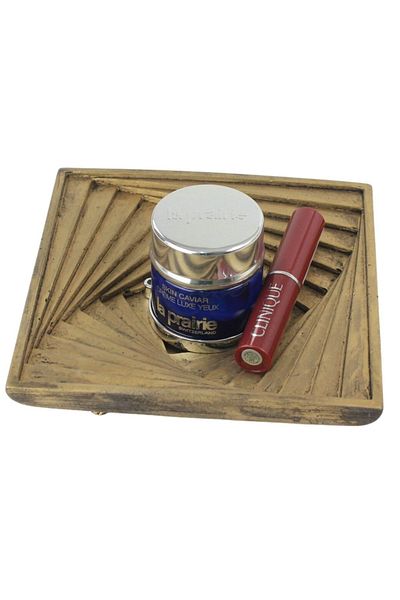 Evene Organizator de machiaj Organizator de machiaj cosmetic de culoare aurie antică Model 3