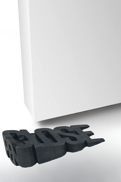 Evene Door Stopper Black Color Decorative Door Holder Stopper Close Model