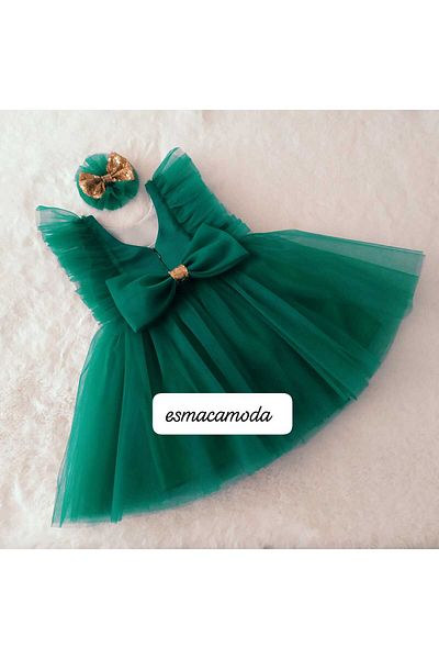 esmacamoda Model rochie din tul fetita verde