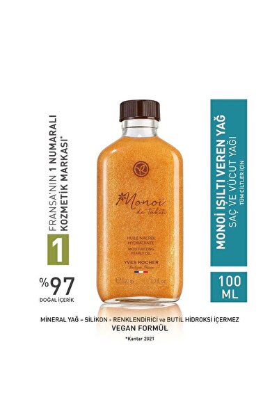 Yves Rocher Monoi Işıltı Veren Saç ve Vücut Yağı 100ML vücudunuz ve saçlarını...