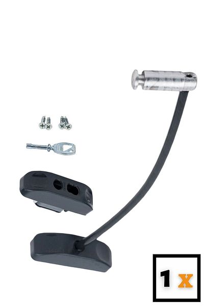 Viselia Anthracite Window Lock with Rope Children's Safety Security Burglar Pimapen PVC Door Baby Lock